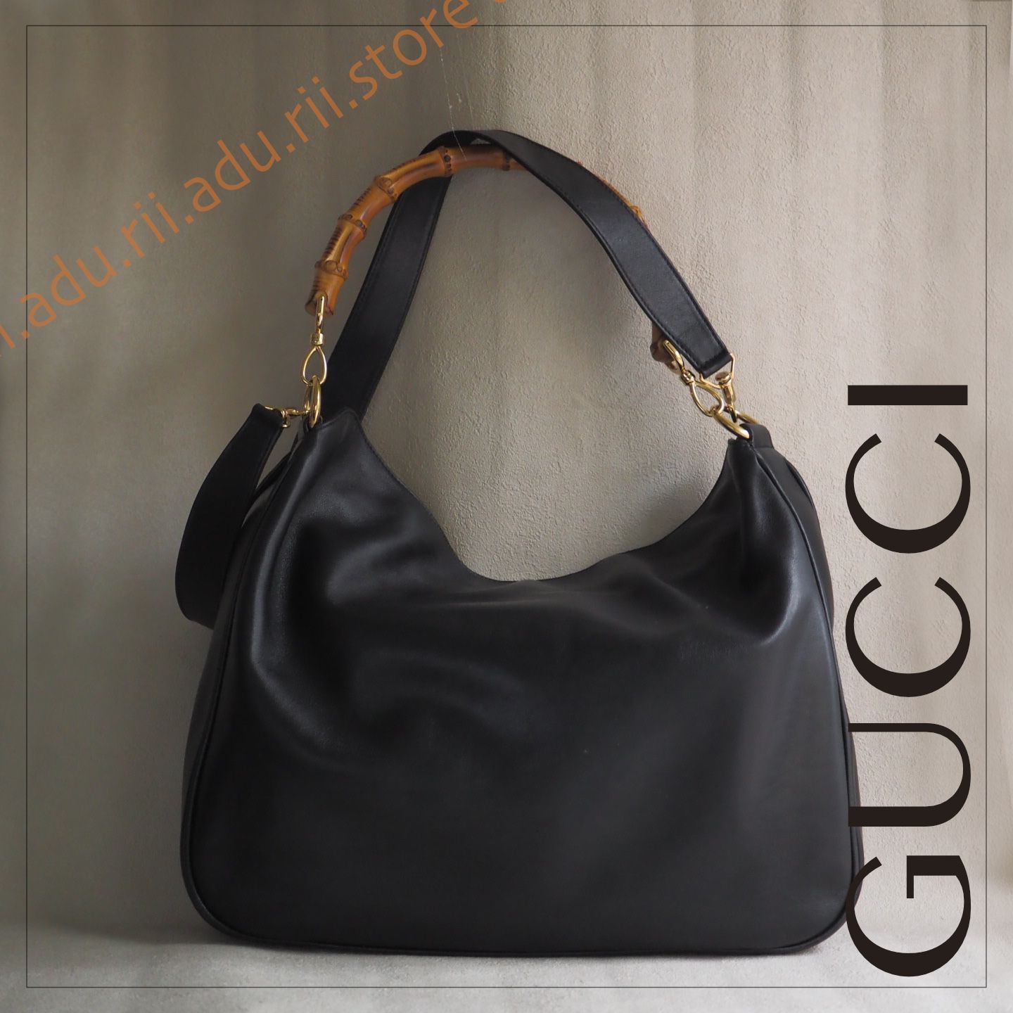 オールドグッチ GUCCI 2way バンブー ショルダーバッグ トートバッグ ブラック レザー レディース ブランド ビンテージ ヴィンテージ 2  - メルカリ