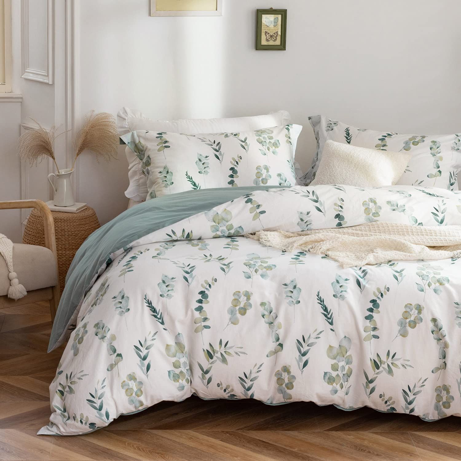 布団カバー 3点セット シングル 枕カバー1枚 MILDLY 布団かばーシングル 4点セット コットン 布団カバーセット シングル 掛け布団カバー ボックスシーツ 枕カバー 2枚入 綿洗いざらし生地 柔らかく 変形しにくく 色あせず