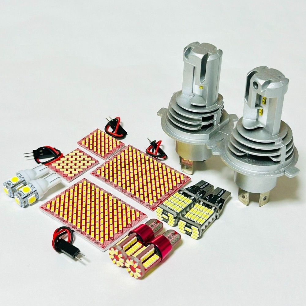 FJクルーザー GSJ15W 烈光爆連 H4 ヘッドライト LED ルームランプ バックランプ ナンバー灯 ポジション球 セット 車内灯 内装 パーツ