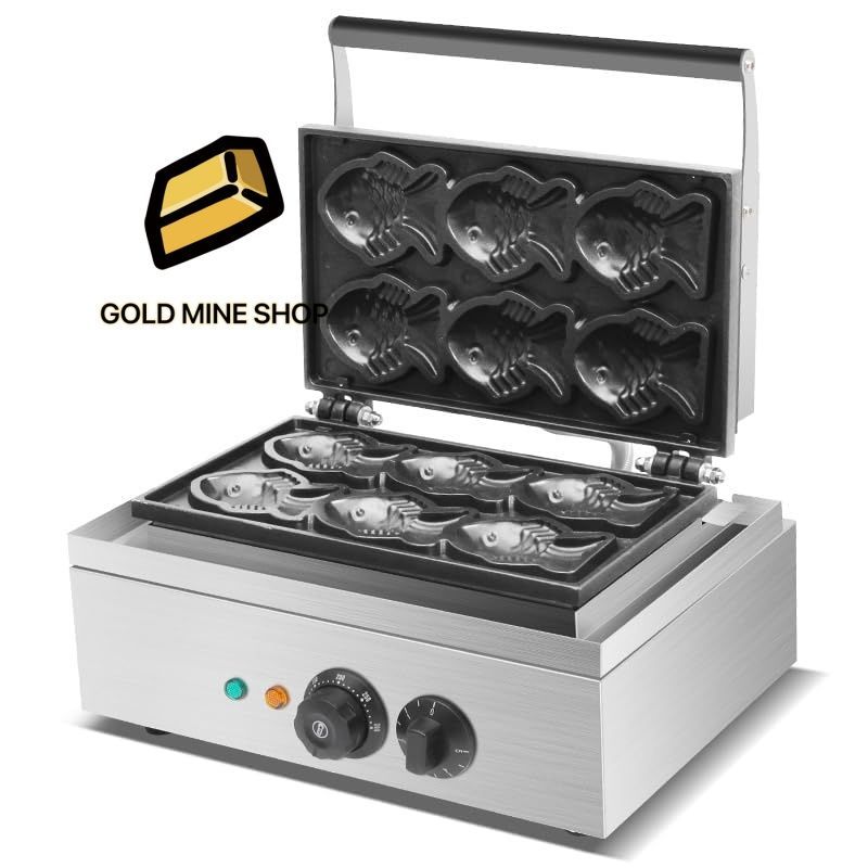 鯛焼き器 鯛焼きメーカー業務用電気たい焼き機 6個 業務用電気加熱たい焼き焙煎機 タイ焼き機 アイスクリームたい焼き焙煎機
