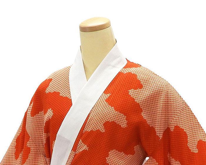 長襦袢 正絹 霞 匹田 身丈118.5cm 裄丈63cm リサイクル 着物