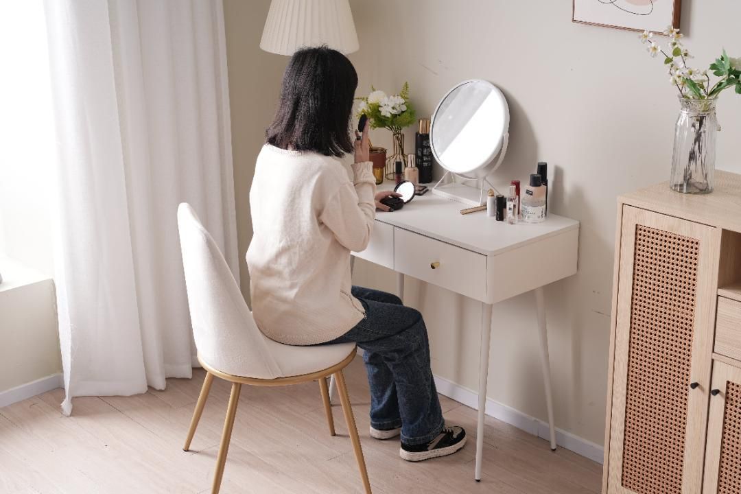 ドレッサー コンパクト 化粧台 メイク台 一面鏡 360°回転鏡 椅子なし yew4 MARWIL-DEMENAGEMENTS_CH
