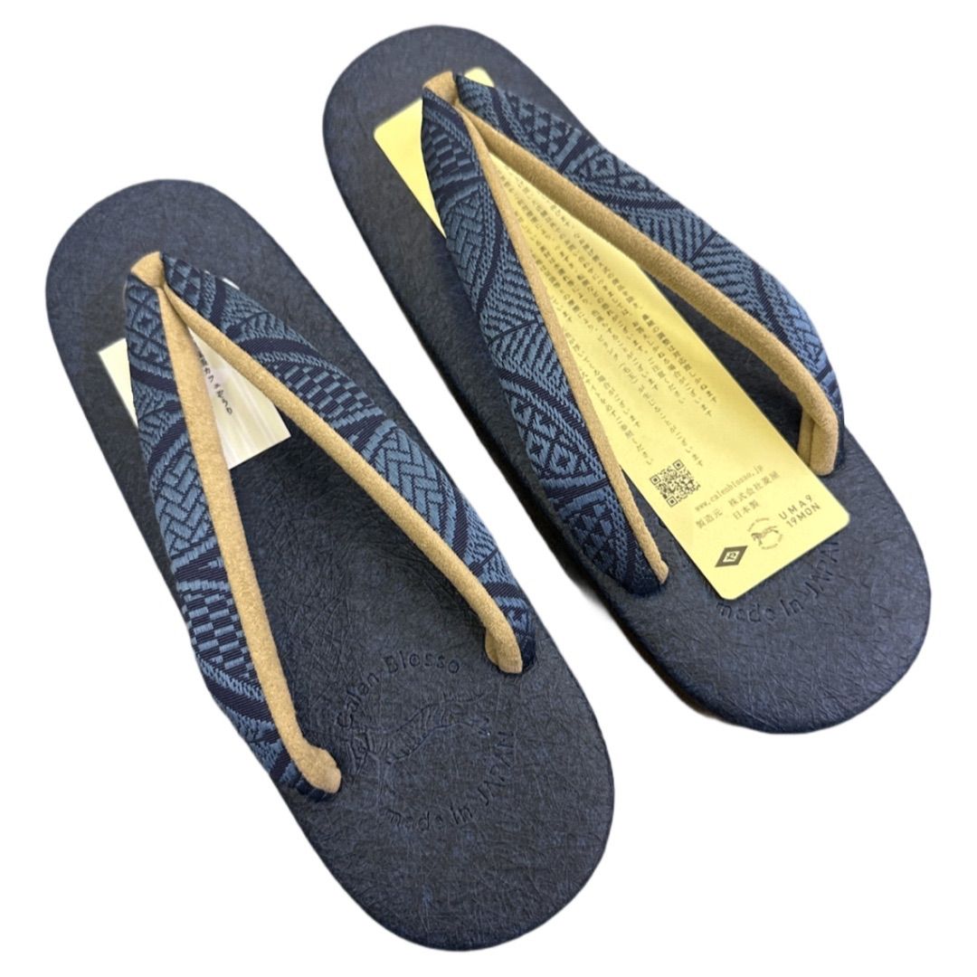 草履 カレンブロッソ Calen Blosso 和装履物 カフェ草履 ビブラムソール 博多織鼻緒 Lサイズ