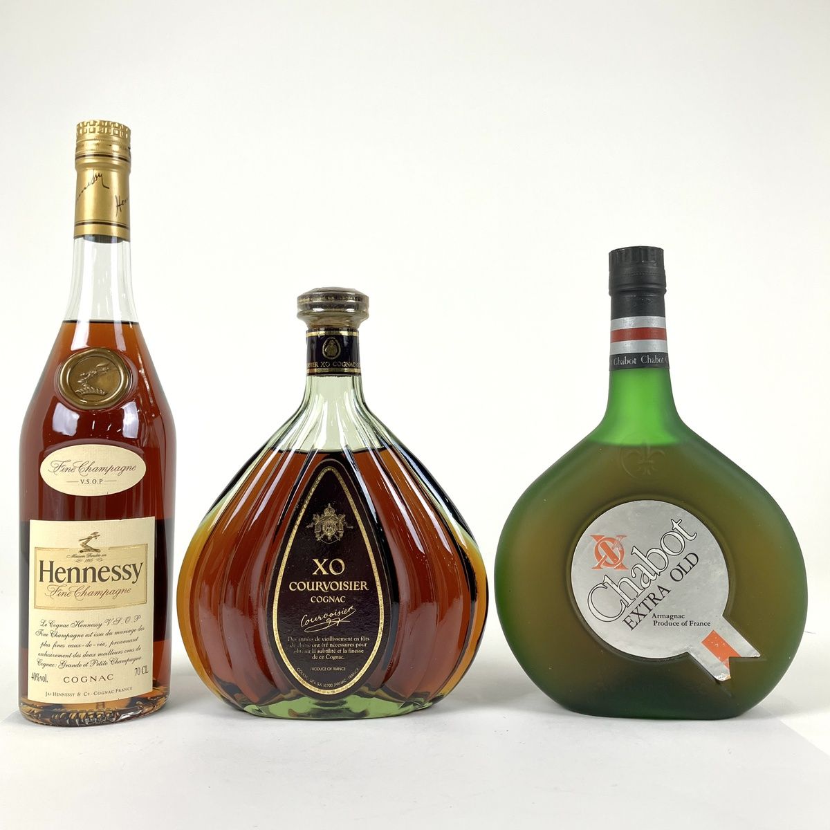 激安の 3本 Hennessy COURVOISIER Chabot コニャック アルマニャック