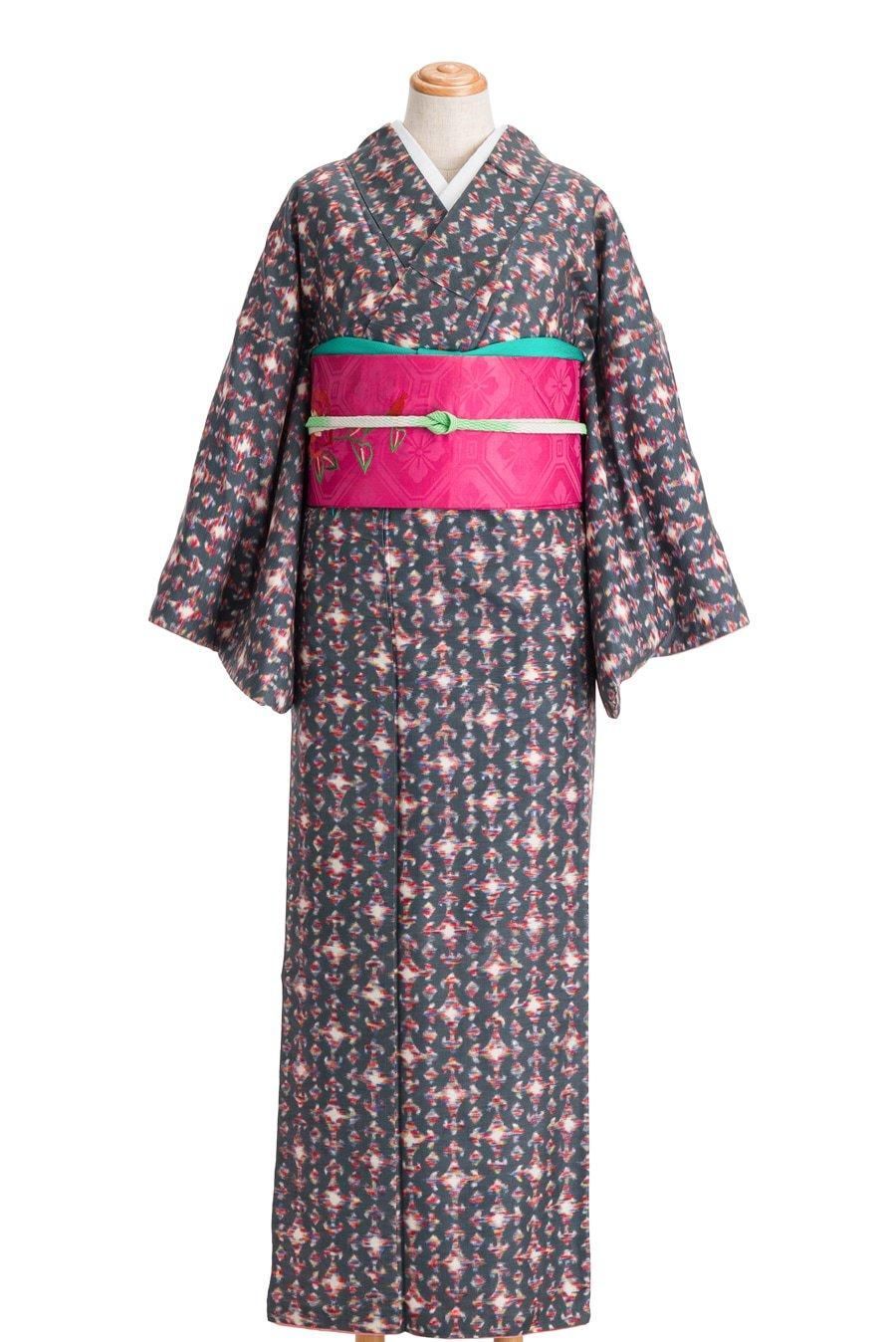 アンティーク着物 銘仙 キラキラダイヤ柄