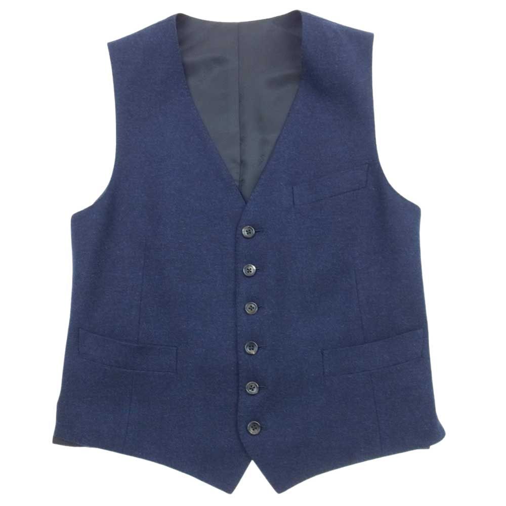 WACKO MARIA ワコマリア セットアップ Ermeneglido Zegna エルメネジルドゼニア 2B 3ピース ウール セットアップ ネイビー系 M【中古】