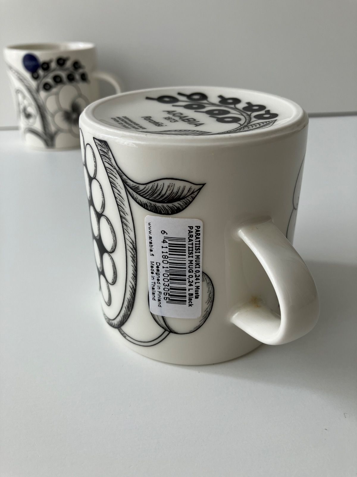 アラビア（ARABIA）パラティッシ ブラック マグ 240ml 新品アラビア