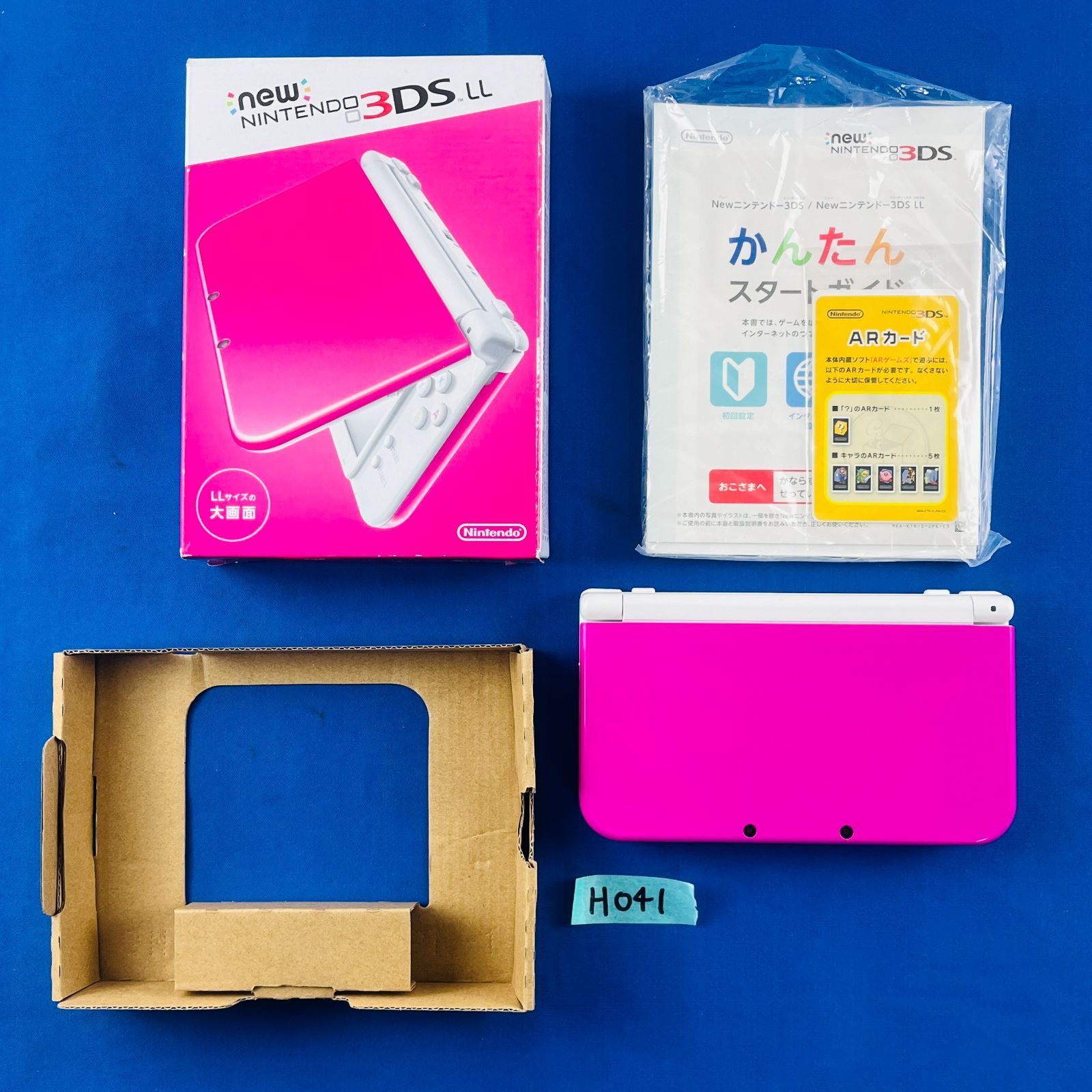 H041 通電OK 完品 Newニンテンドー3DSLL ピンクxホワイト 任天堂 ニンテンドー Nintendo 本体 取扱説明書 箱あり 携帯型ゲーム機 第7世代