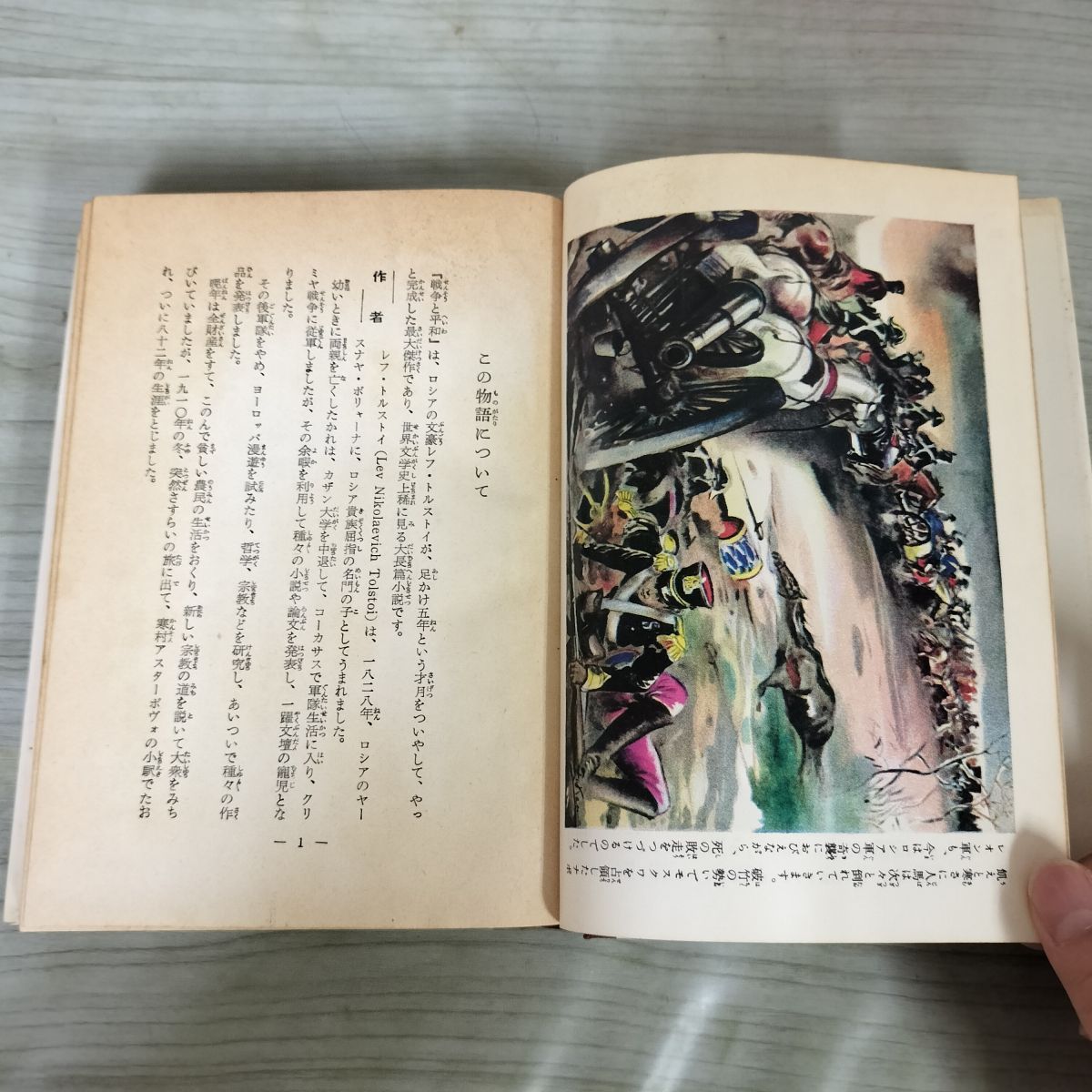 トルストイページ 少年少女世界の名作 69 戦争と平和トルストイ 偕成社版 昭和42年 1967