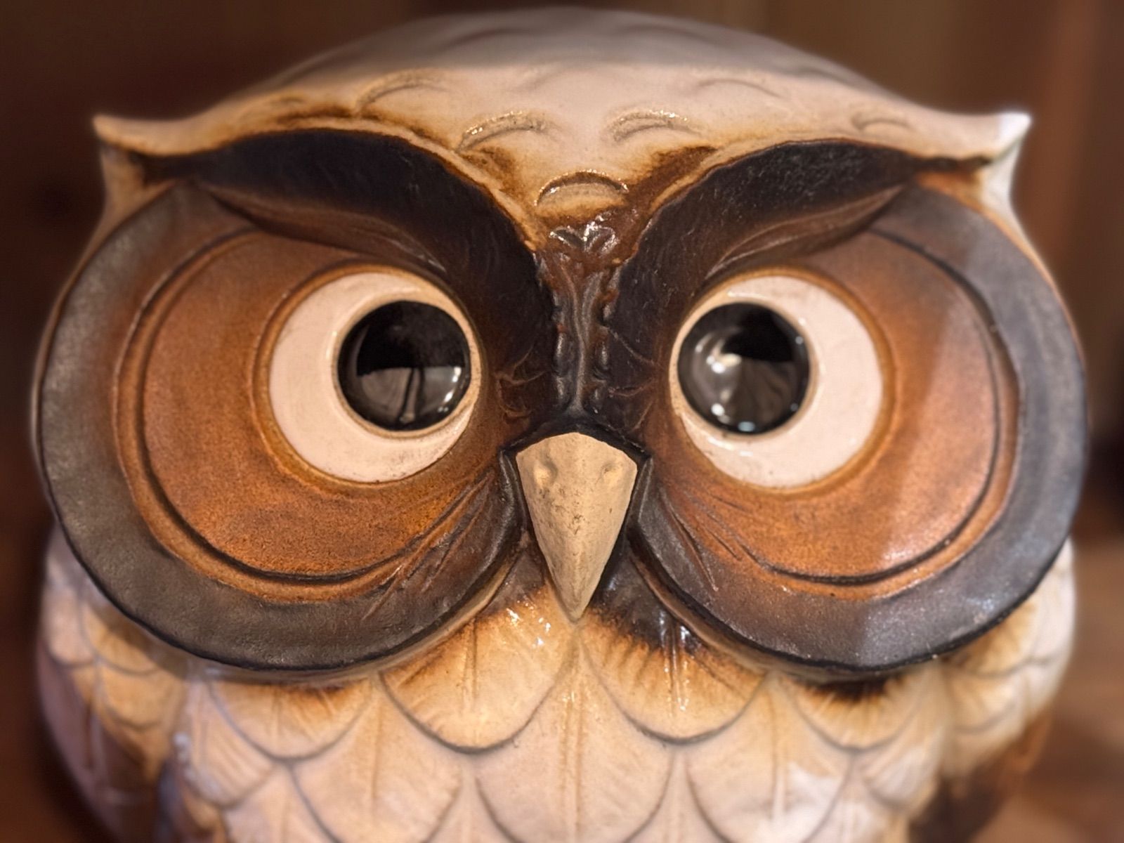 産地直送☆新品☆信楽焼・7号ふくろう(白) 陶器 置物 縁起物 オンライン