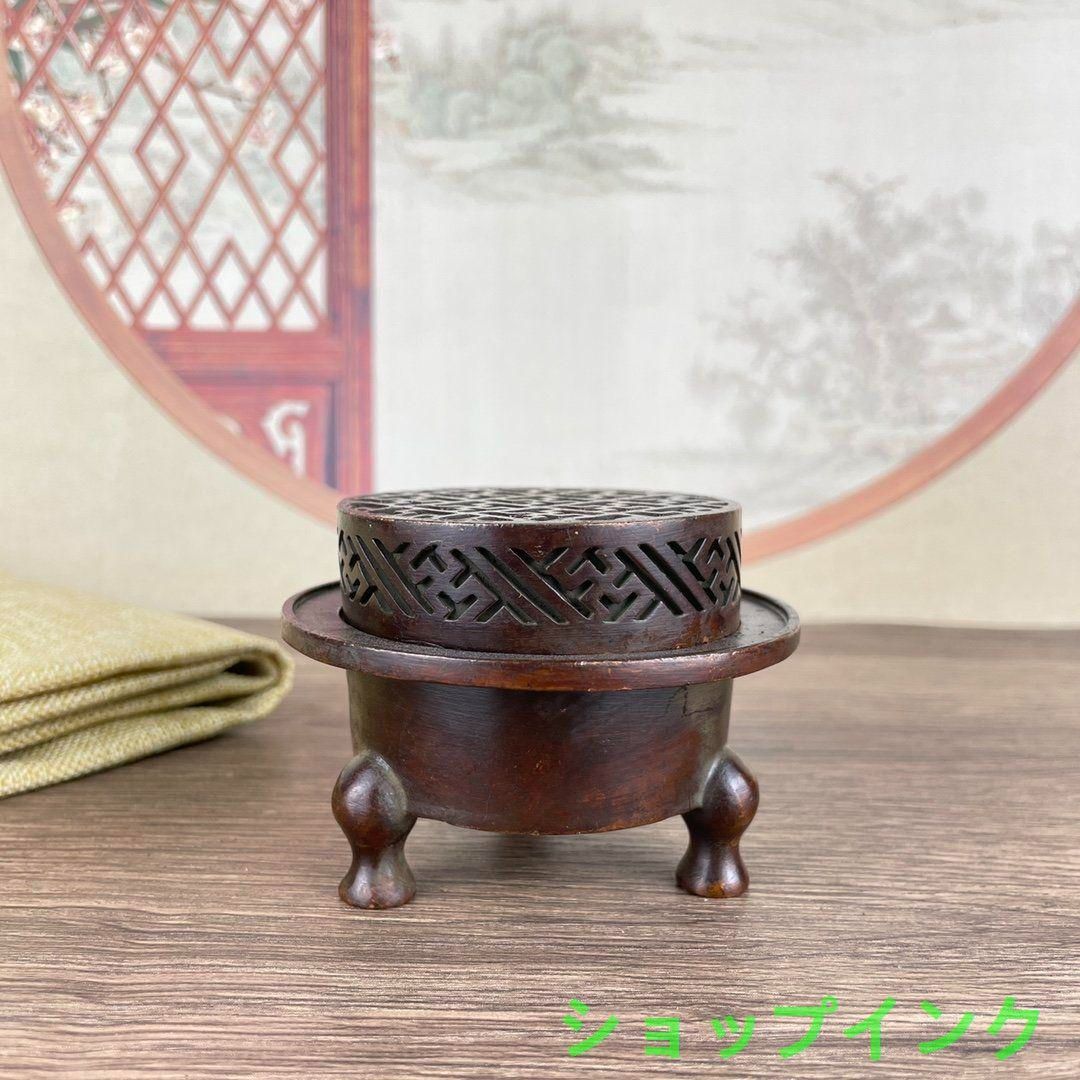 銅器 如意三足香炉 香道具 工芸品 置物 銅器 香炉 三足薫香炉
