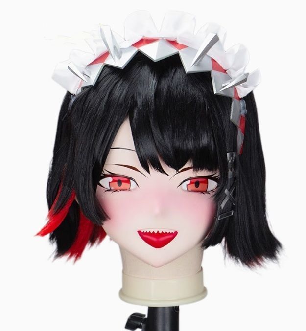 全頭マスク カツラ付き ロック付き NO.18 フルマスク ドール ヘッド