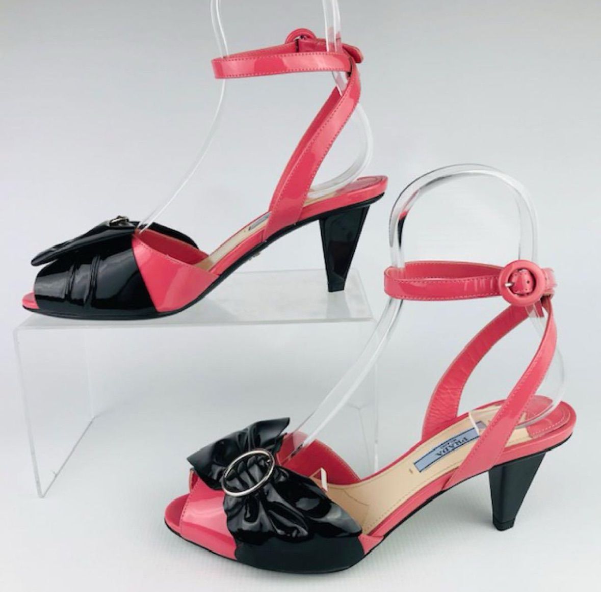 新品未使用☆PRADA・プラダ レディース パテントレザー ビックリボン  