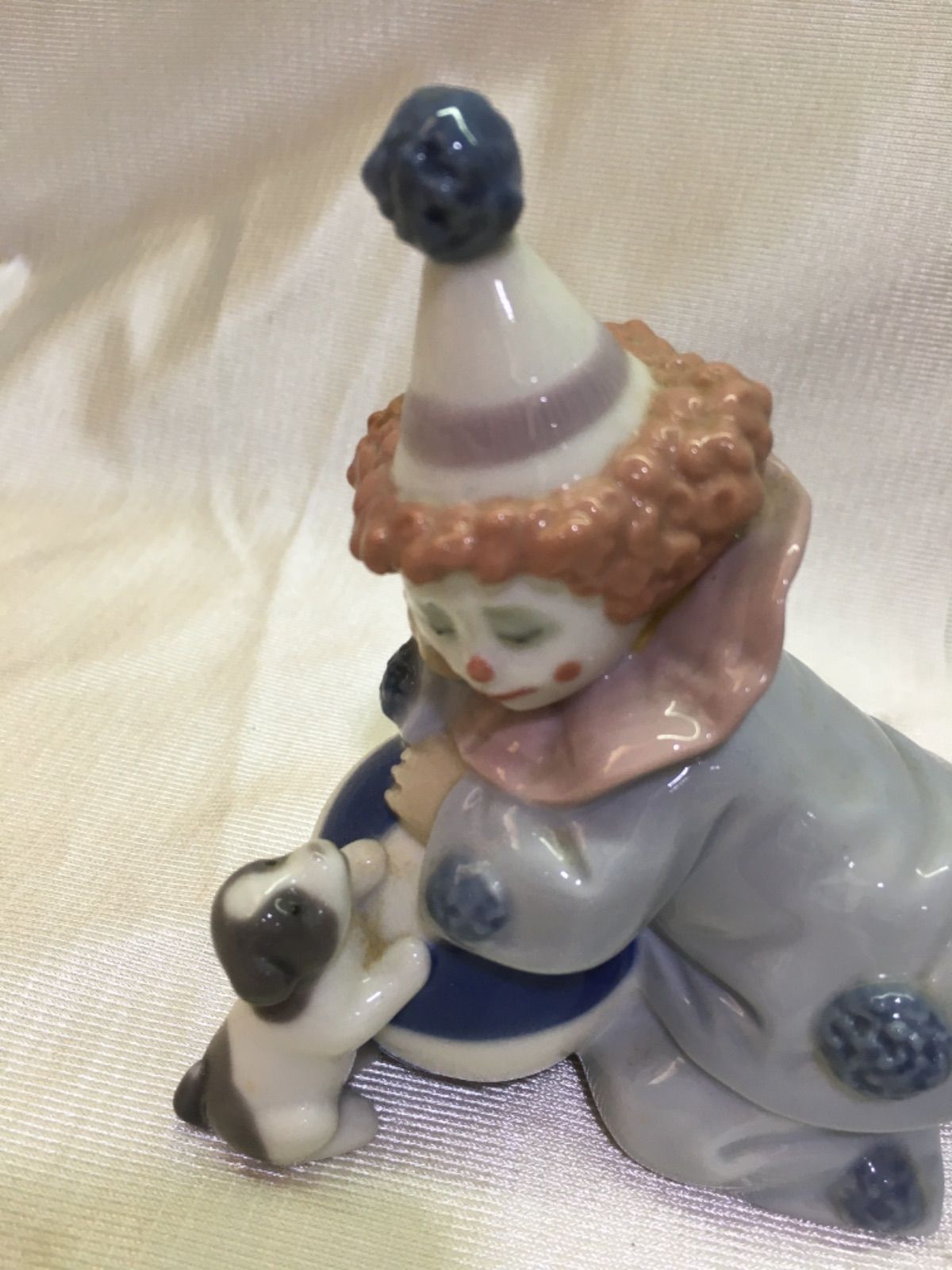 LLADRO リヤドロ 仔犬とボールを持つピエロ 陶器