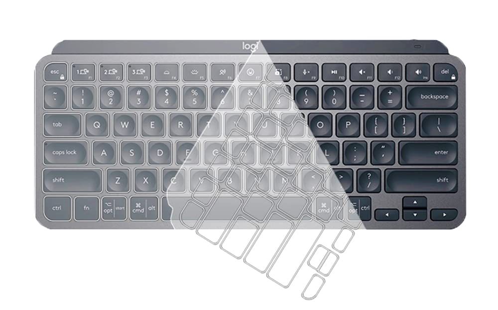 超薄型デスクトップPCシリコンクリアキーボードカバー スキンプロテクター Logitech MX Keys Mini Minimalist Mac Minimalist ワイヤレス照明キーボードに対応 (他のデスクトップキーボードには非対応) 