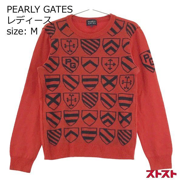 PEARLY GATES パーリーゲイツ ニットセーター 総柄 オレンジ系 4 