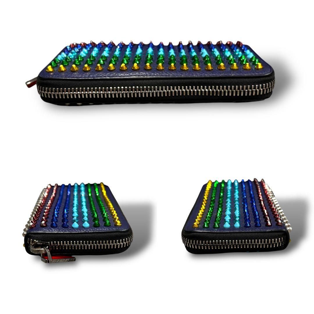 Christian Louboutin ルブタン スタッズ レインボー 長財布 ジッピー