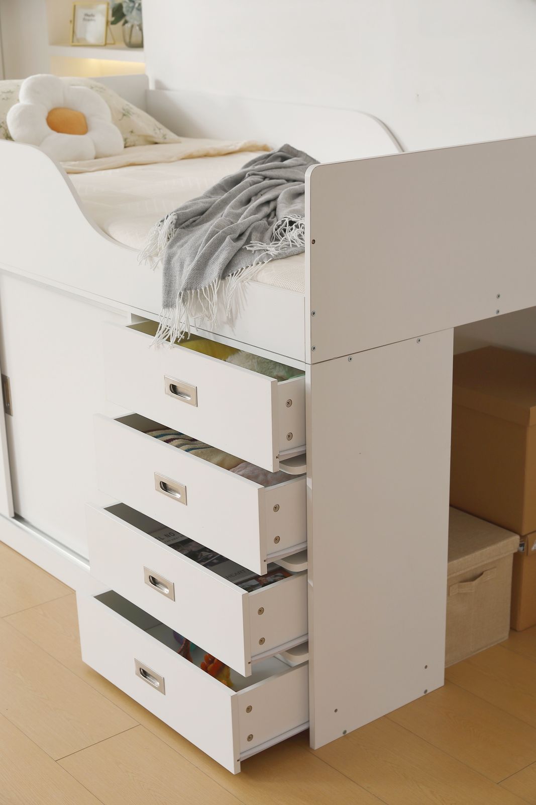 システムベッド 木製 ロフトベッド S 木製 高さ115cm シングル ベッド