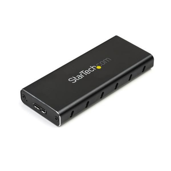 StarTech.com USB Type-C接続SATA M.2 NGFF SSDケース USB 3.1 10Gbps ブラック＆シルバー SM21BMU31C3 1個