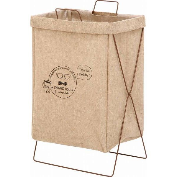 【まとめ】ランドリーボックス横型取手付　麻 【×6セット】