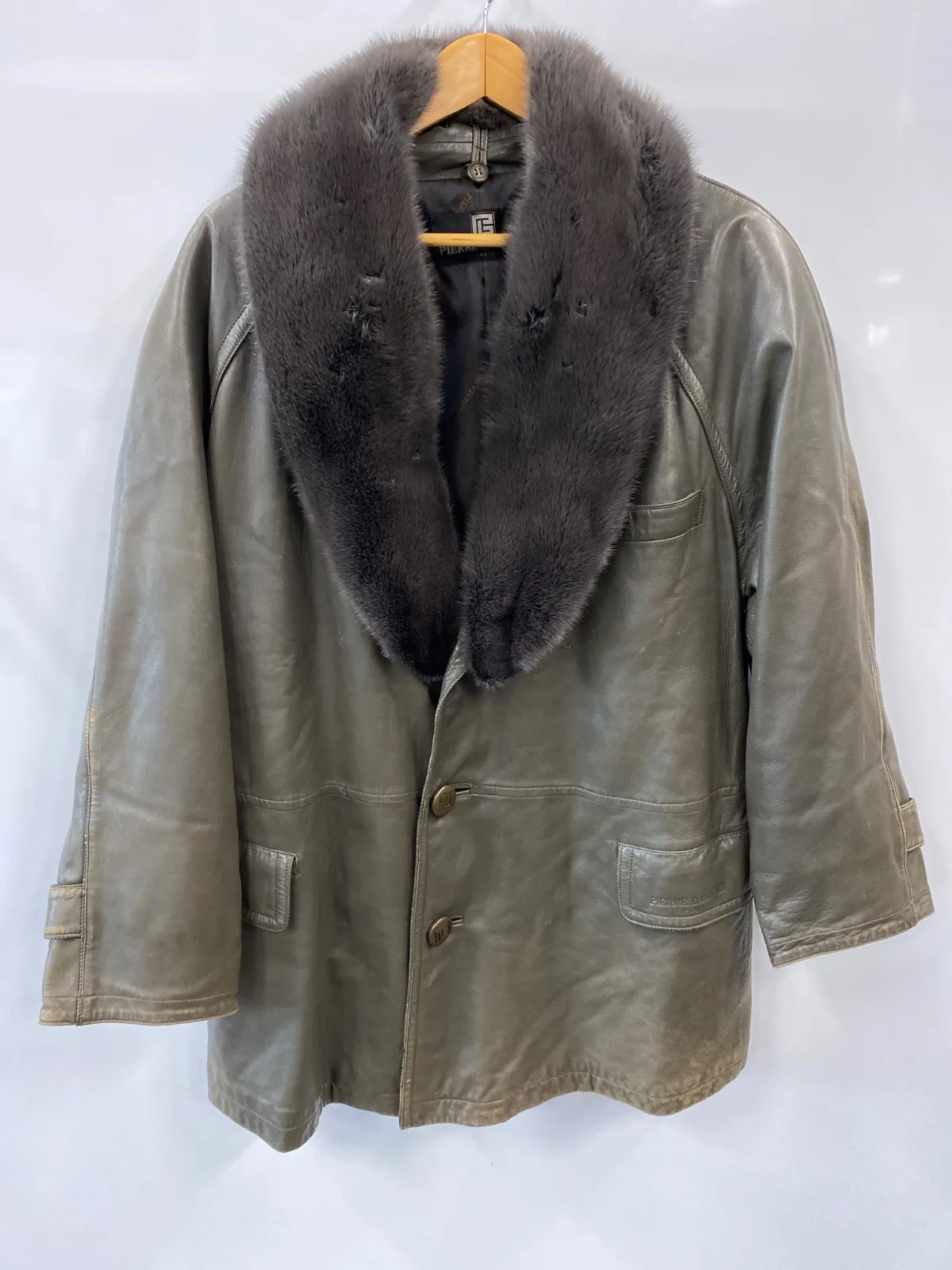 ✨️美品✨️バルマン　高級 羊革 レザージャケット ファー付き　ラムレザー　L 2025年最新】Pierre Balmain メンズ レザージャケット