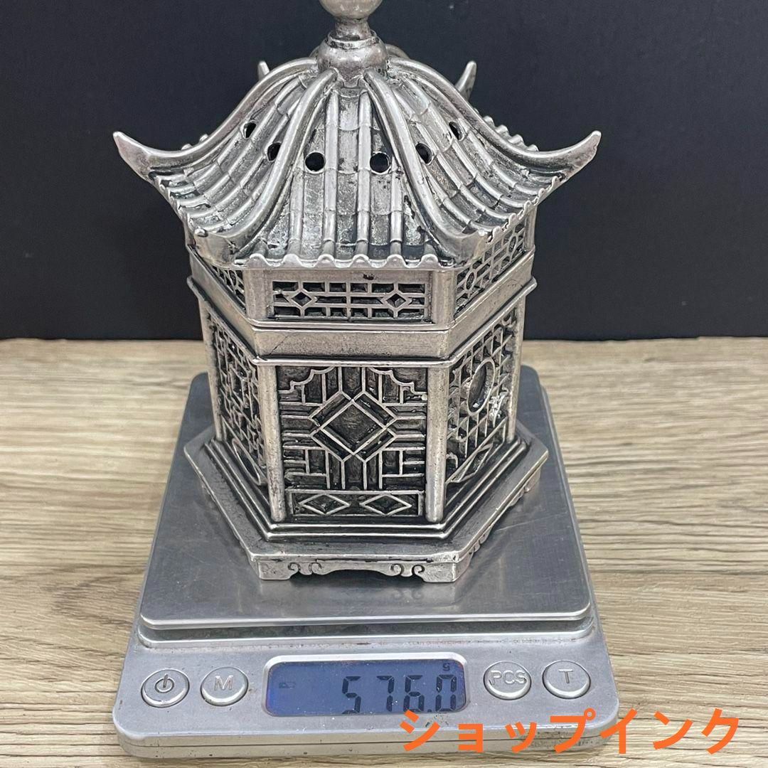 銅 細工 あずまや香炉 茶室 書斎アロマ炉 装飾品 工芸品 置物