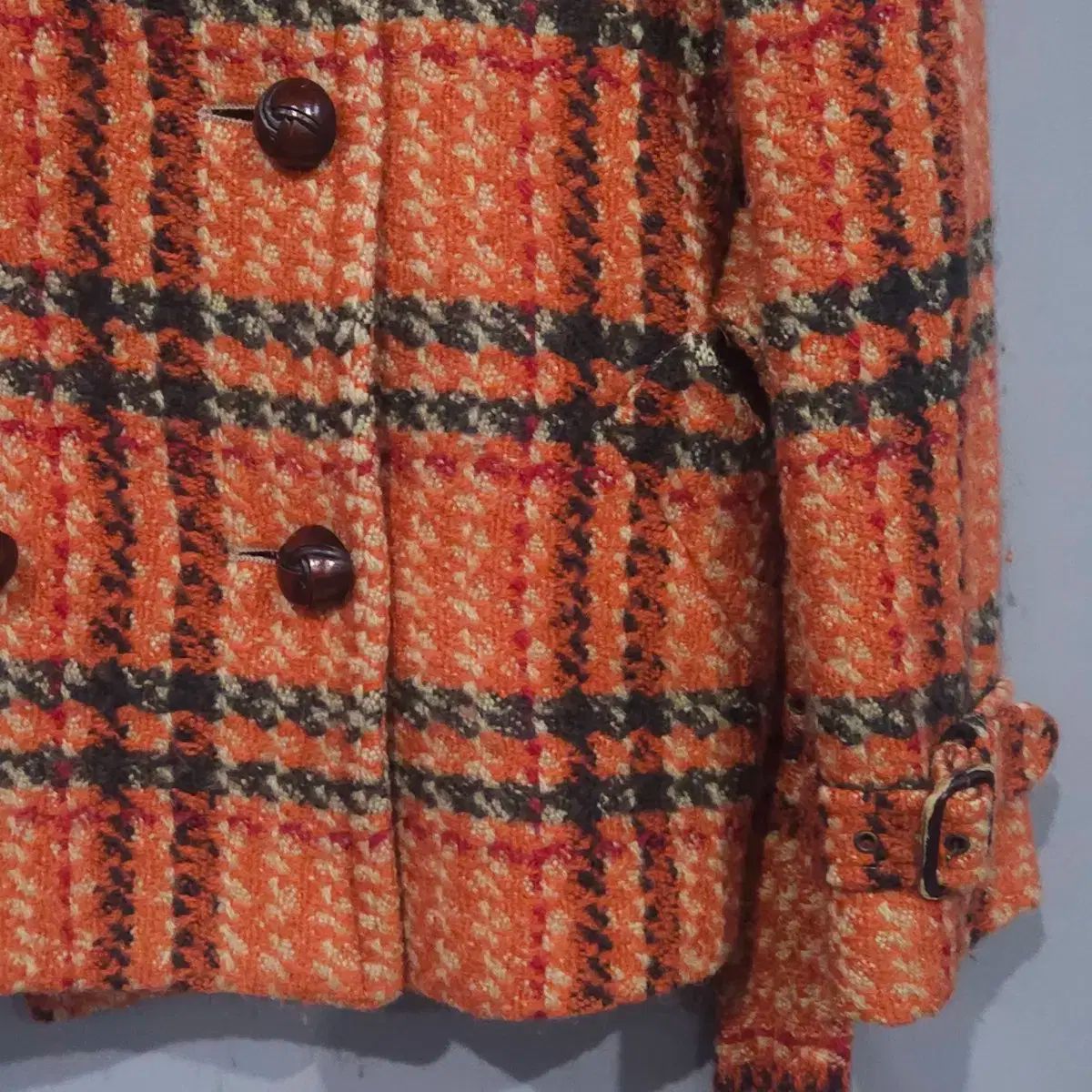 MAX MARA マックスマーラ 55サイズ オレンジ CHECK ツイード ジャケット SIROKUMA-CORPORATION_COM