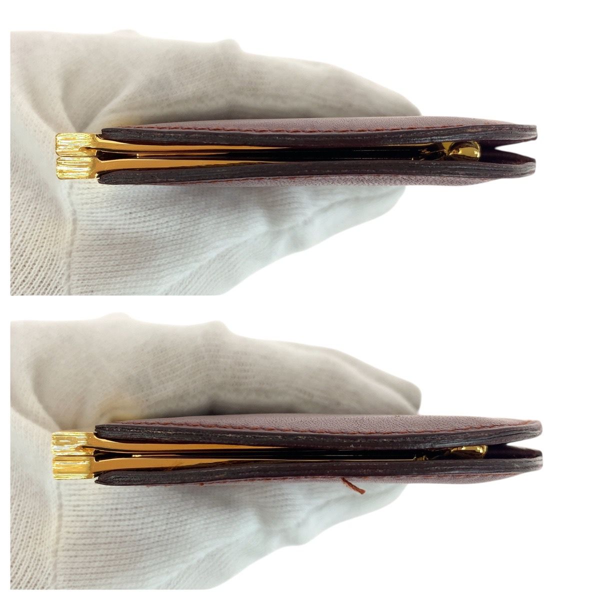 【新品 未使用】Cartier コインケース レザー ゴールド金具 ボルドー MUST DE CARTIER 未使用品 Cartier カルティエ マストライン