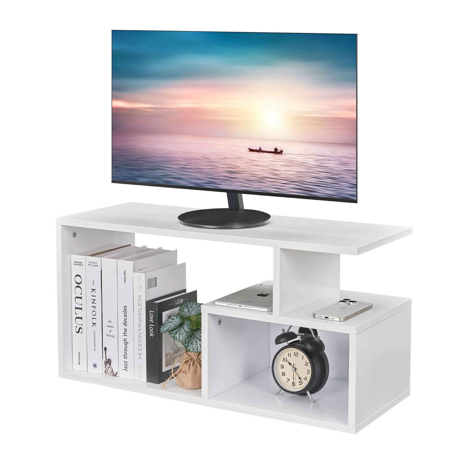 【新品未開封】VECELO 即納 テレビ台 カラーボックス テレビボード ロータイプ 薄型 ローボード 24-32型推奨 24型 収納棚付き オープン 組み立て簡単 おしゃれ 多用途 コンパクト ブラウン 収納 