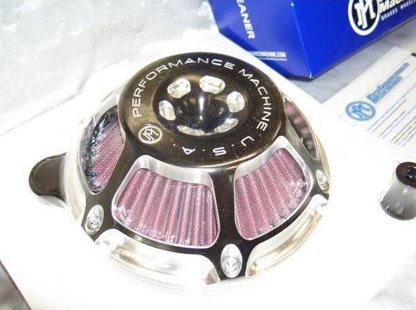 PM・2008〜電子スロットル・MAX HP エアクリーナー・ブラック　1010-1328・0206-2081-BM　ハーレー