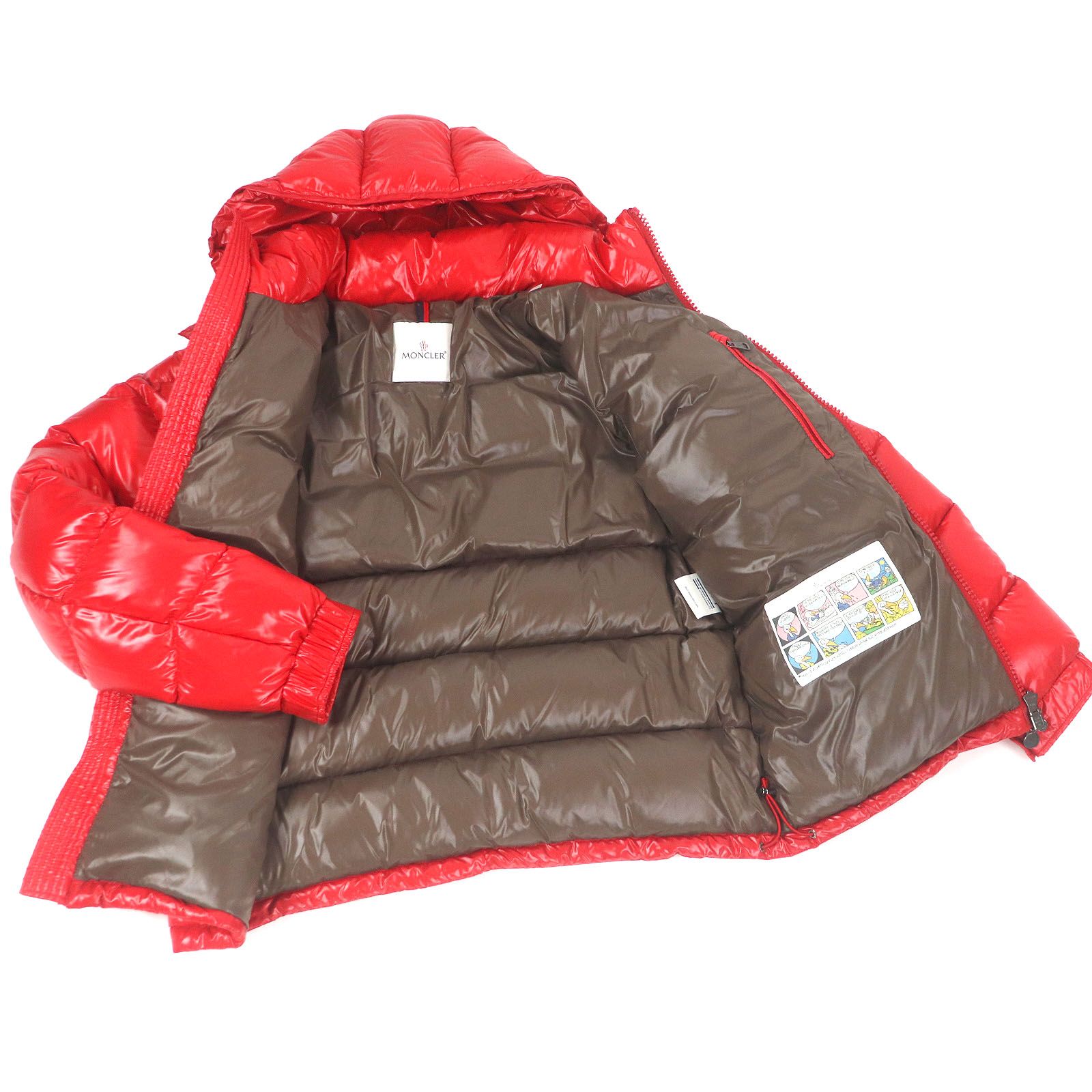 MONCLER　モンクレール　ブラウン　ワッペン　ダウン　ジャケット　パーカー 極美品□MONCLER モンクレール 19-20AW MAYA GIYBBOTTO ロゴ