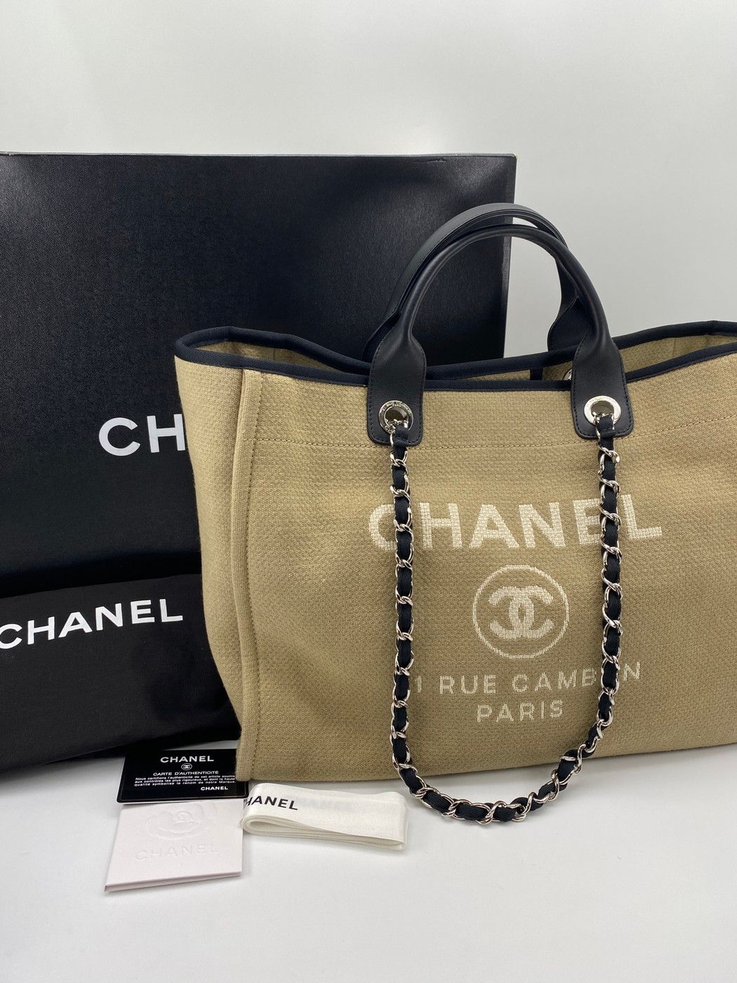 CHANEL ドーヴィル GM チェーントート ベージュ A66941 9394 12270464_1.jpg