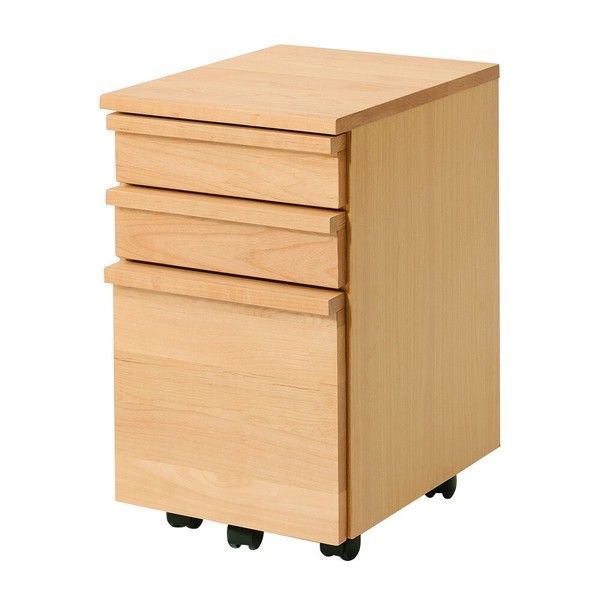 ロック付きライトウッドチェスト 7段 キャビネットロック