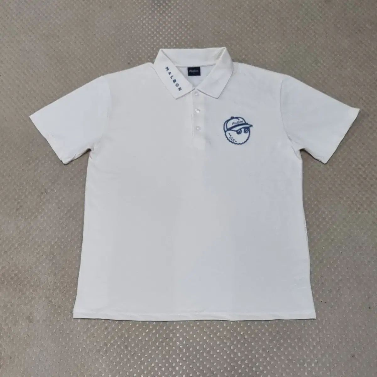 XL マルボンゴルフ ポロシャツ malbon golf メンズ ゆったりシャツ 白L