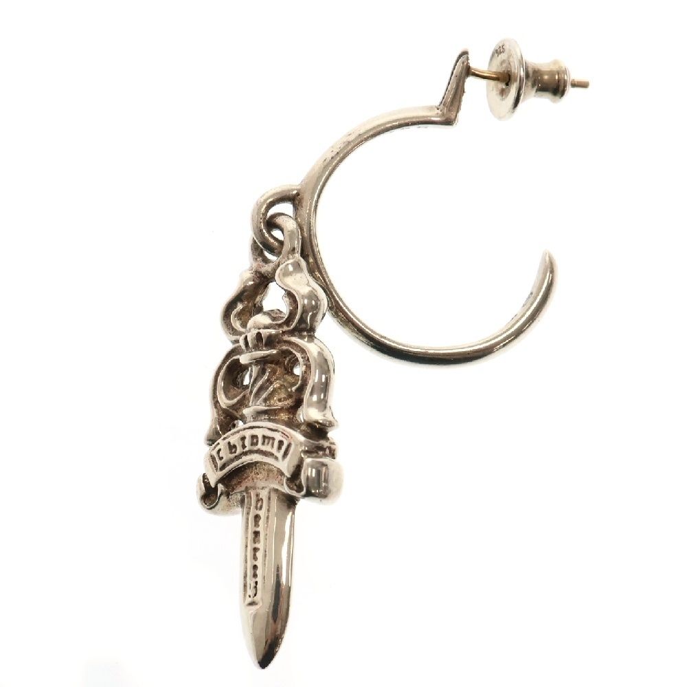 CHROME HEARTS クロムハーツ No5 DAGGER 5 ダガーフープ ピアス シルバー BCA106