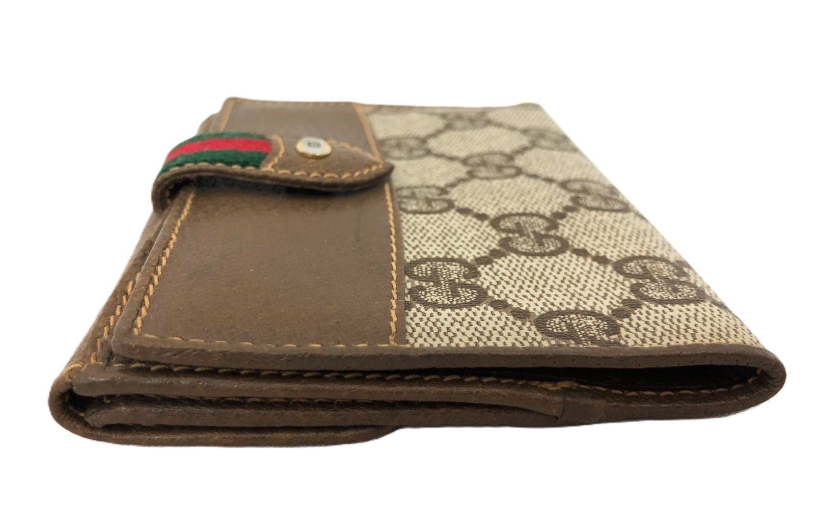 GUCCI グッチ オールドグッチ シェリーライン 二つ折り 財布 PVCレザー