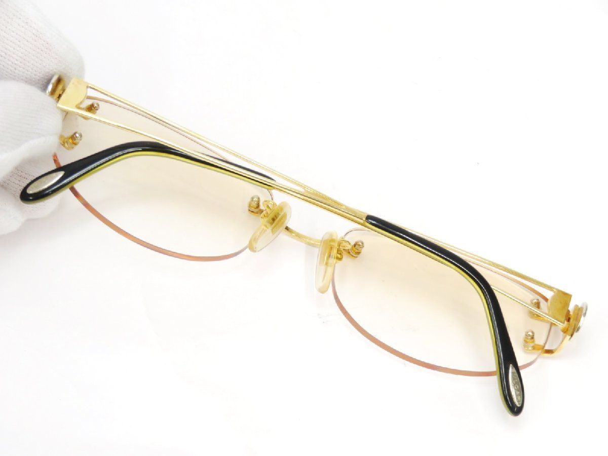 ■美品■　ブルガリ 眼鏡 ダイヤモンド オニキス YG K 18 55□18 140 219K 【A59990】