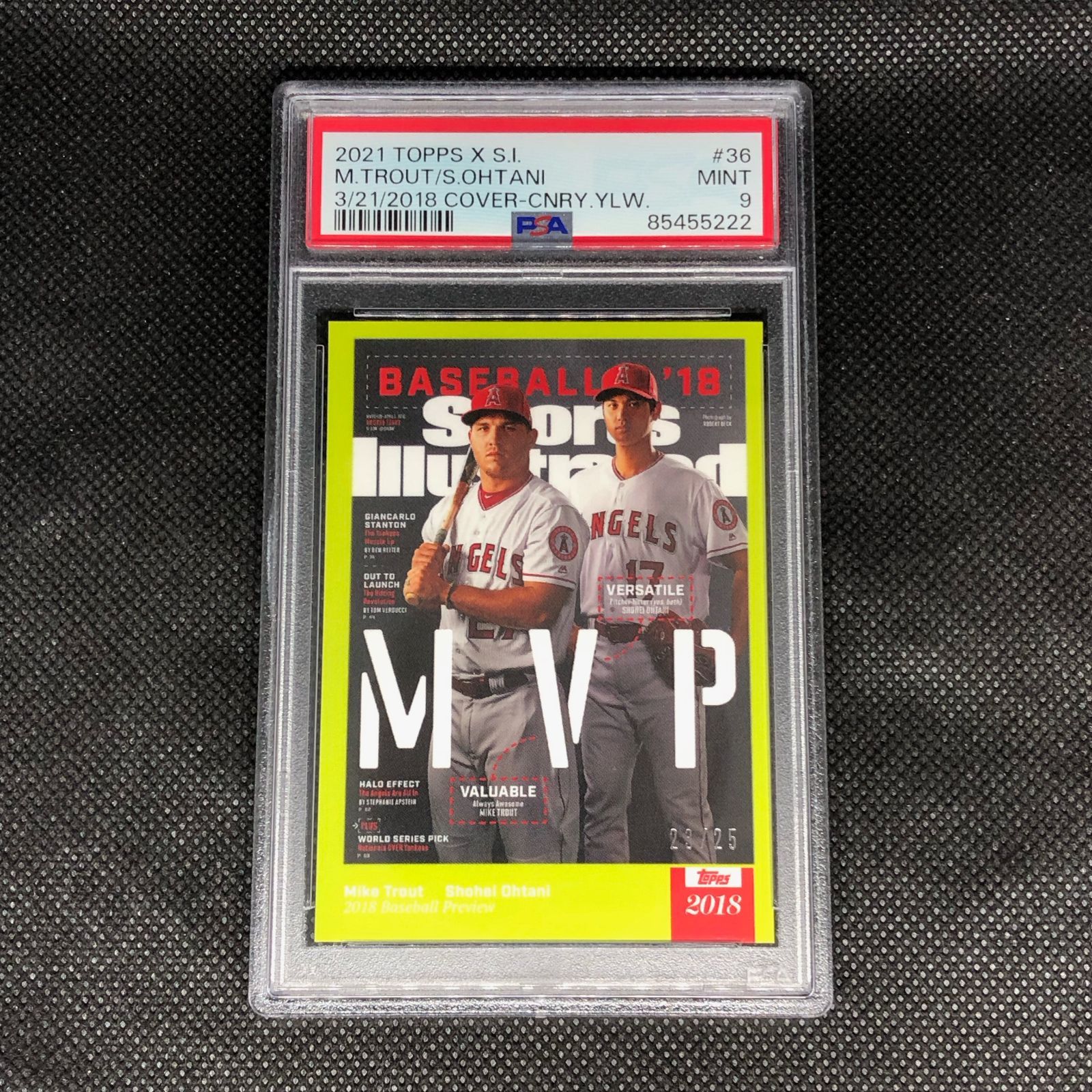 大谷翔平 トラウト TOPPS Sports Illustrated 25枚限定【PSA9】