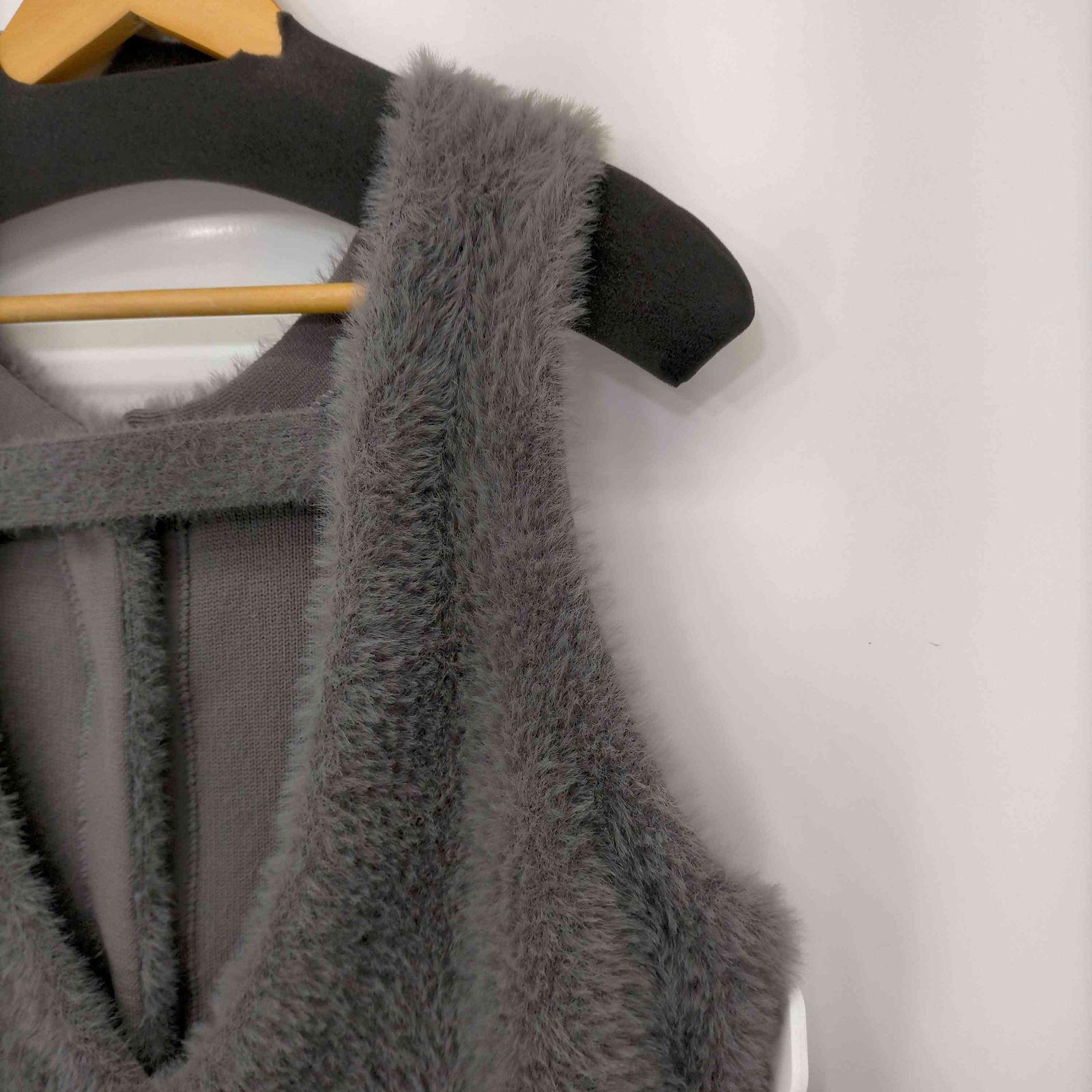 ウィルフリー willfully multi way shaggy knitvest レディース FREE 