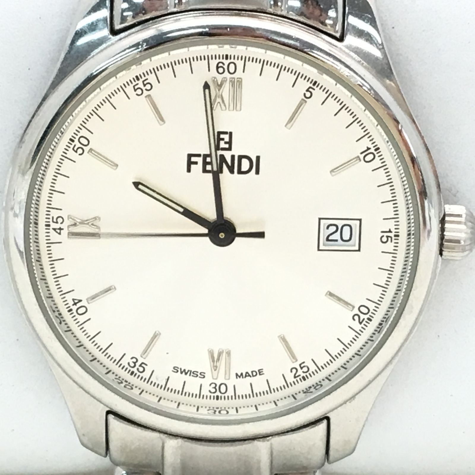 FENDI フェンディ 210G オロロジ デイト 腕時計 メンズ シルバー FENDI フェンディ 210G オロロジ デイト 腕時計 メンズ シルバー