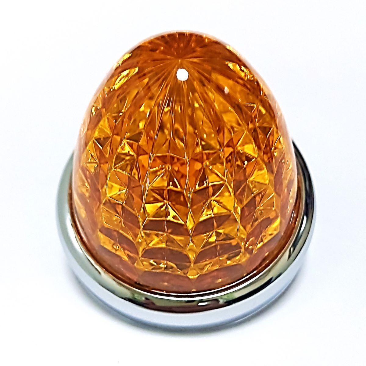 サイドマーカー LED16発 24V専用 汎用 8面クリスタルカットレンズ メッキ リング 水色 ライトブルー 10個セット 新品 即決即納 _44112# | Customize（カスタマイズ） 24V トラック用 LED マーカー