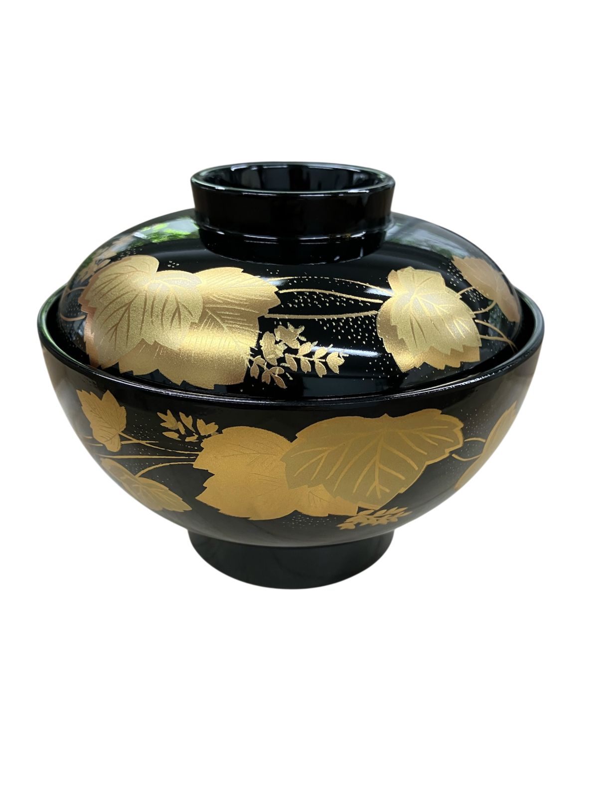 会津塗り漆器 金彩蒔絵 蓋付き椀 4組セット 桐箱入り