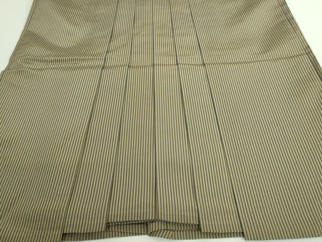 平和屋着物□極上 男性 馬乗り袴 茶喜仙台平 茶喜謹製 縞 逸品  