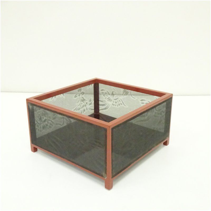 工芸品 炭道具 淡々斎好蛍籠炭斗（箱付）