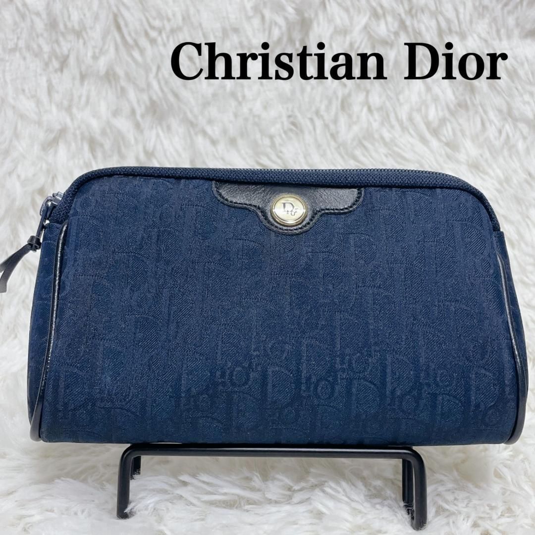 クリスチャンディオール トロッター ポーチ ブルー 旅行用 ミニ