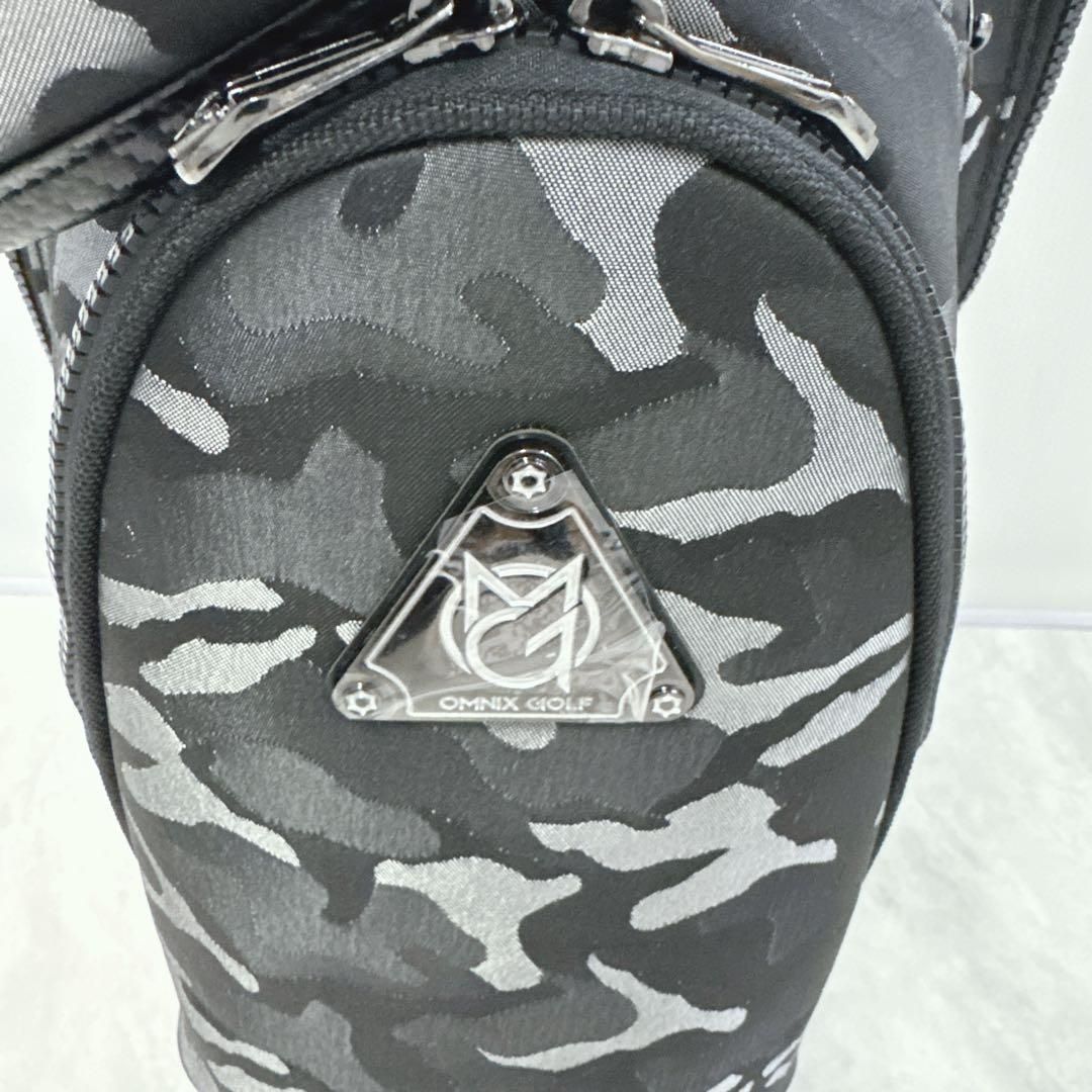 新品未使用 オムニックス スタンドバッグ カモ/ピンク 8.5型 迷彩柄