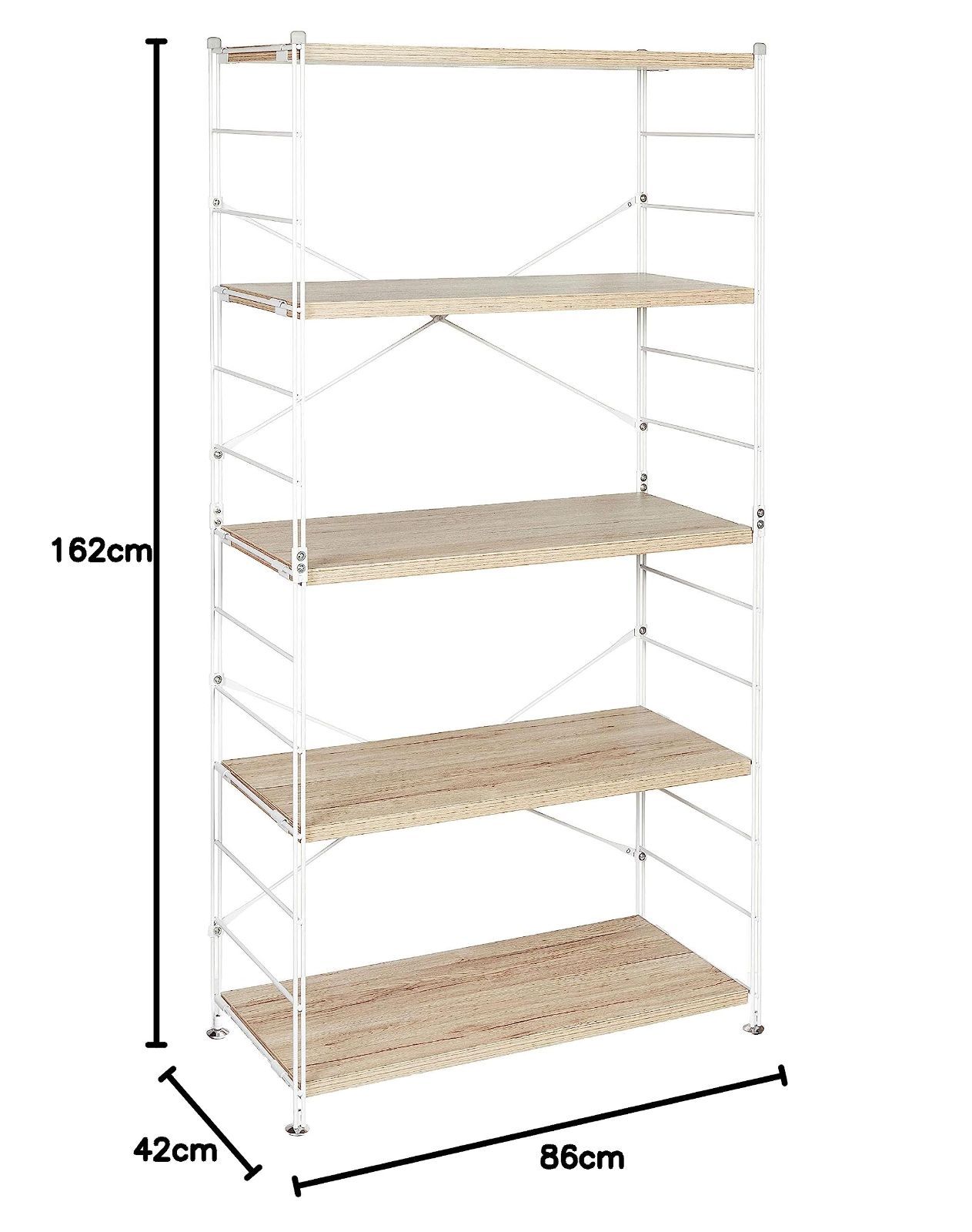 山善 ラック オープンシェルフ 幅85.5×奥行41.5×高さ162cm 5
