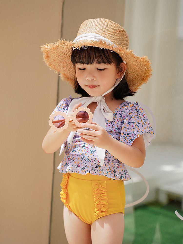 水着 女の子 カット かわいい おしゃれ かっこいい 水着  子供用 ベビー 小学生 キッズ 女子 子ども 水遊び プール 海 川 小花柄