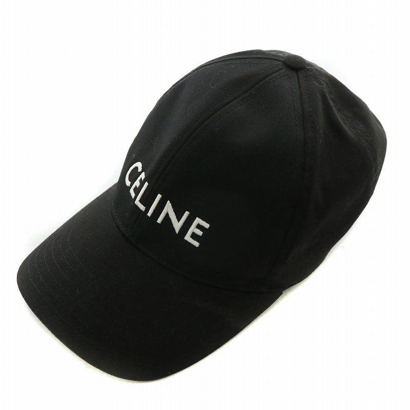 CELINEのロゴ刺繍入りキャップ　ブラック　黒　ベースボールキャップ　男女兼用 楽天市場】CELINE セリーヌ Back Logo Baseball Cap ベース