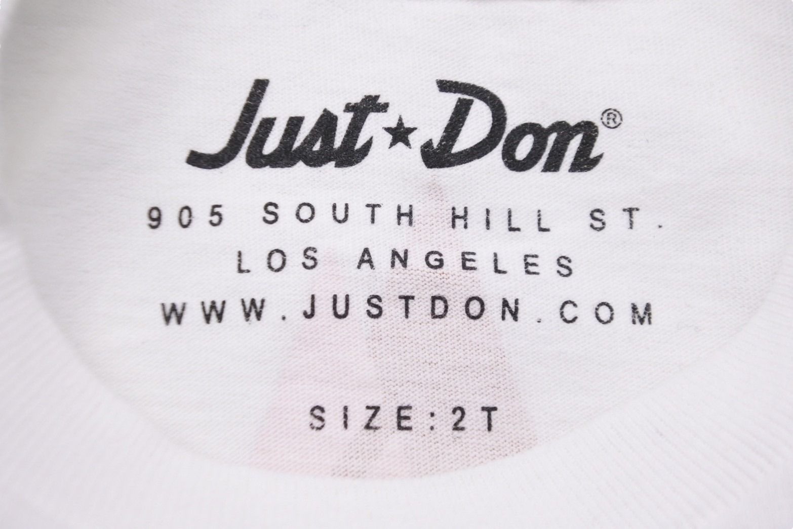 JUST DON ジャストドン Kids キッズ Tシャツ 半袖 ロゴ プリント サイズ 2T ホワイト 中古 52815 JUST DON ジャストドン Kids キッズ Tシャツ 半袖 ロゴ プリント